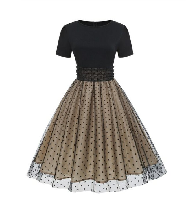 Preppy Vintage Klänning Svart