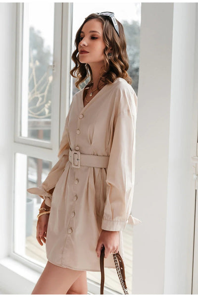 Beige Vintageklänning