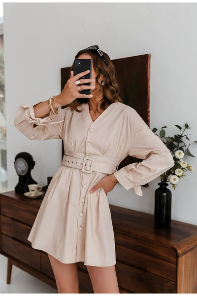 Beige Vintageklänning