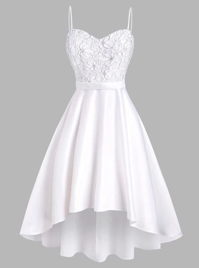 Vintage Vit Broderiklänning