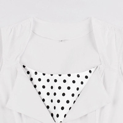 Vintage Vit Rockabilly Klänning