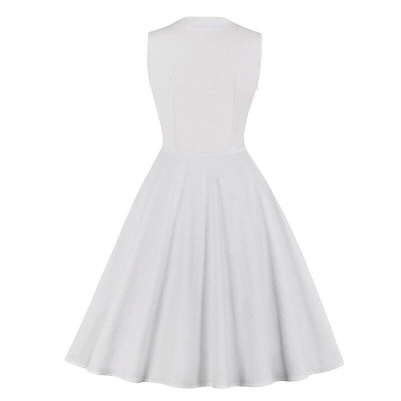 Vintage Vit Rockabilly Klänning