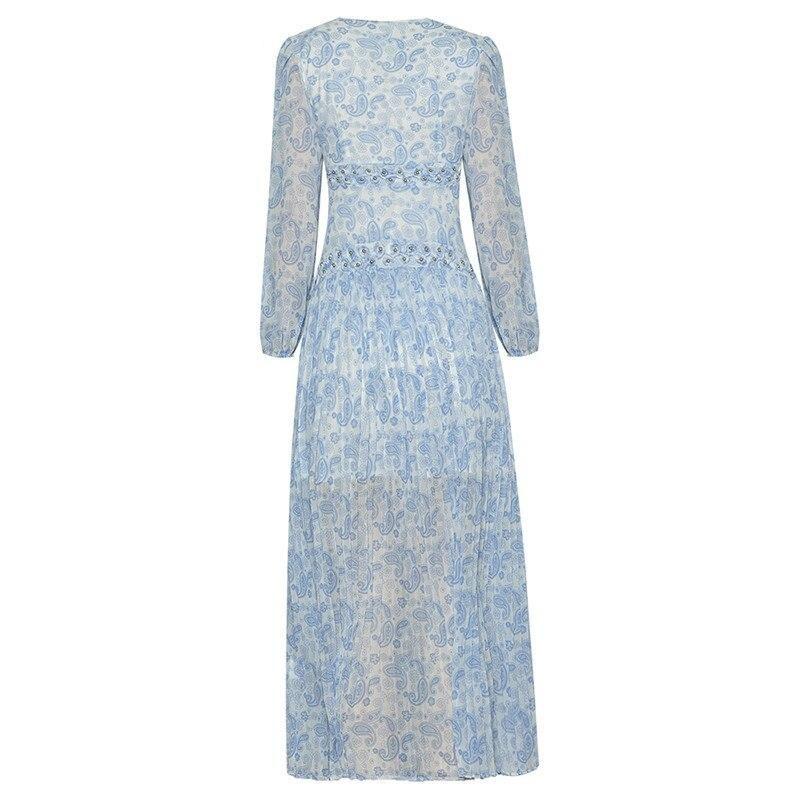 Blå Vintageklänning