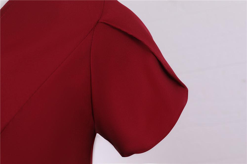 Vintage Klänning Knappar Burgund