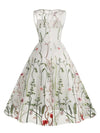 Vintage Bourgogne Broderiklänning