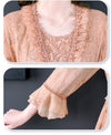 Vintage Blommig Broderiklänning