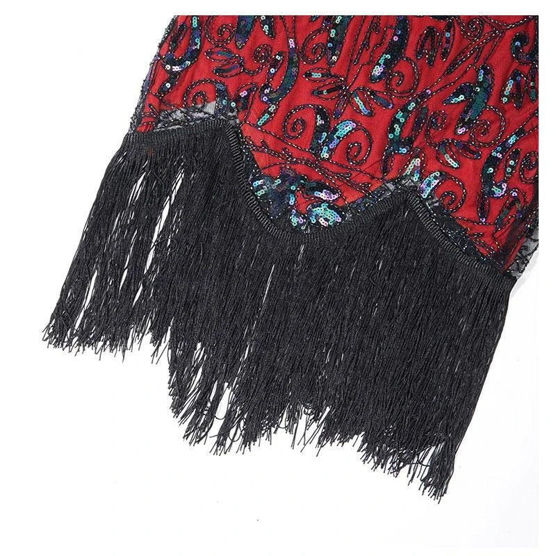 Vintage Röd Charleston Klänning