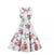 Vintage Chic Retro Open Flower Klänning