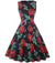Vintage Chic Retro Navy Flowers Klänning