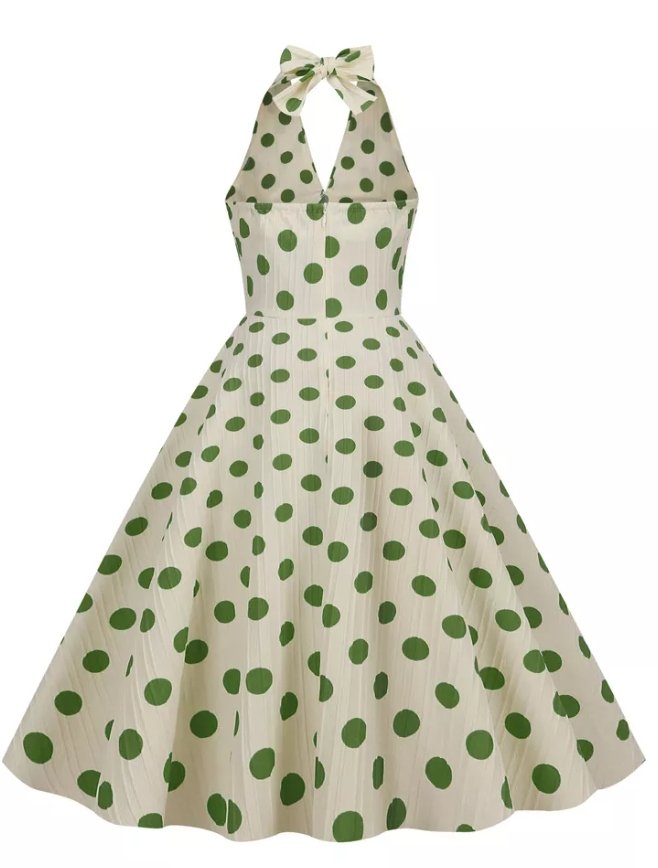 Vintage Chic Retro Polka Dot Klänning