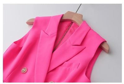 Vintage 40-Tals Pennklänning Fuschia