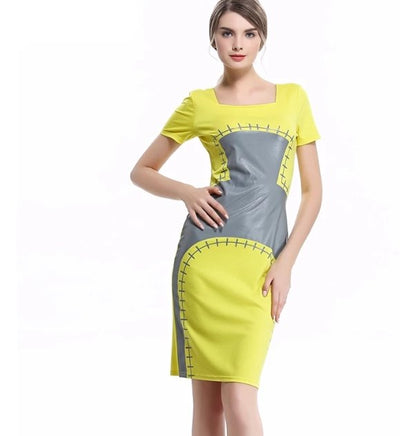 Vintage Chic Pennklänning Gul