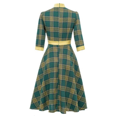 Vintage Green Elegance Klänning