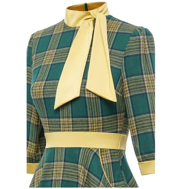 Vintage Green Elegance Klänning