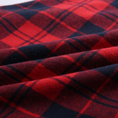 Vintage Off Shoulder Tartan Klänning