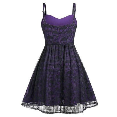 Vintage Gotisk Lila Klänning