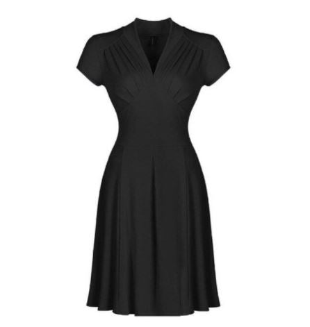 Vintage Plus Size 50-Talsklänning Svart