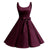Vintage Klänning Large Size Burgundy Plain