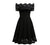 Vintage Klänning Plus Size Broderi Svart