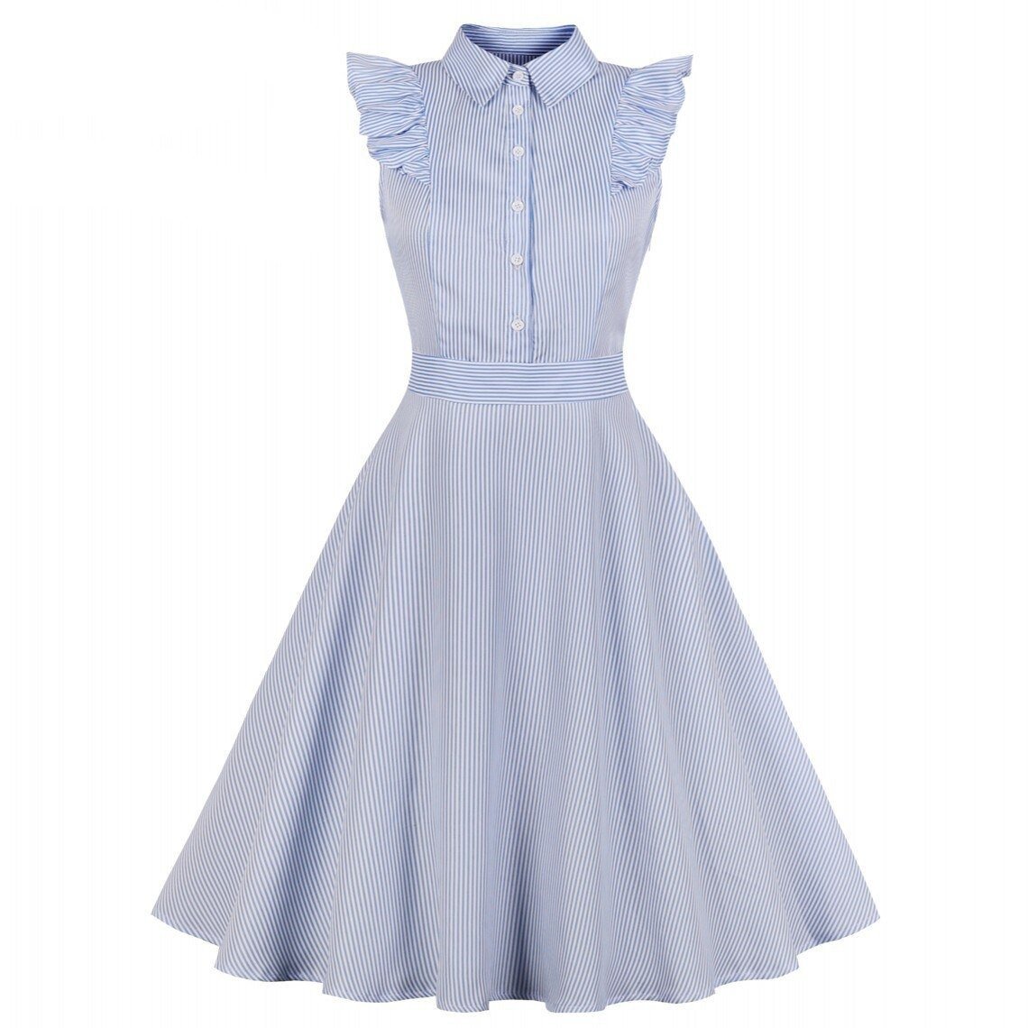 Vintage Plus Size Skjortklänning