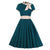 Vintage Plus Size Chic Turkos Klänning