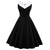 Plus Size Vintage Klänning Chic Krage Svart