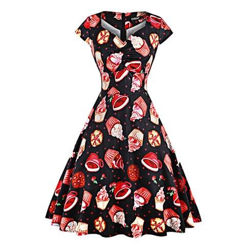 Vintage Plus Size Cupcake Klänning