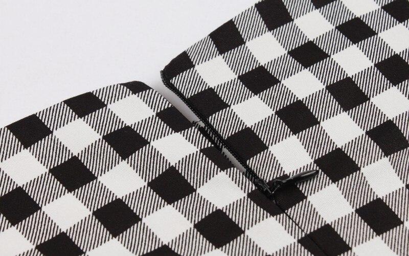 60-Tal Gingham Check Klänning