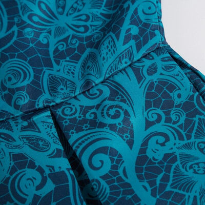 Vintage Plus Size Lace Rockabilly Klänning Blå