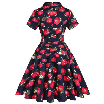 Strawberry Plus Size Vintage Klänning