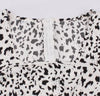 Vintage Plus Size High Waist Klänning Vit