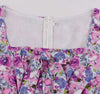 Vintage Plus Size High Waist Klänning Lila