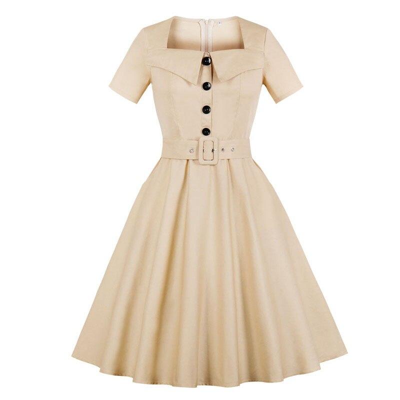 60-Tals Audrey Hepburn Beige Klänning