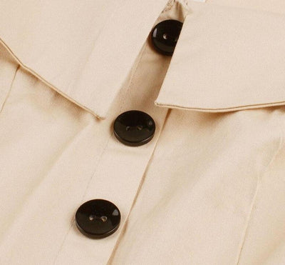 60-Tals Audrey Hepburn Beige Klänning