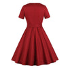 60-Tals Audrey Hepburn Burgundy Klänning