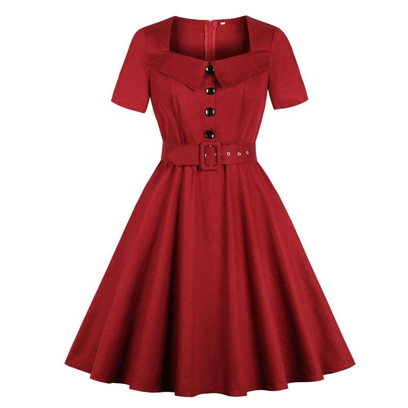 60-Tals Audrey Hepburn Burgundy Klänning