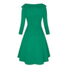 Vintage Plus Size Vintergrön Klänning