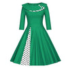 Vintage Plus Size Vintergrön Klänning