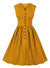 Gul Plus Size Vintage Klänning