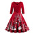 Vintage Plus Size Långärmad Röd Klänning