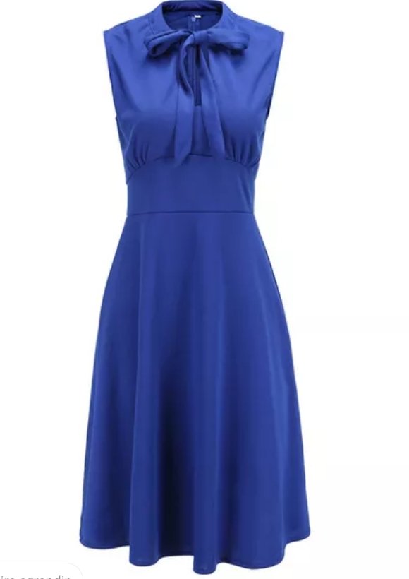 Vintage Plus Size Navy Fluga Klänning