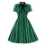 Vintage Plus Size Randig Klänning Grön