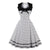 Vintage Plus Size Retro Klänning Vit