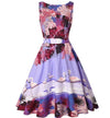 Vintage Plus Size Pink Birds Klänning