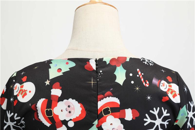 Vintage Svart Vinter Julklänning