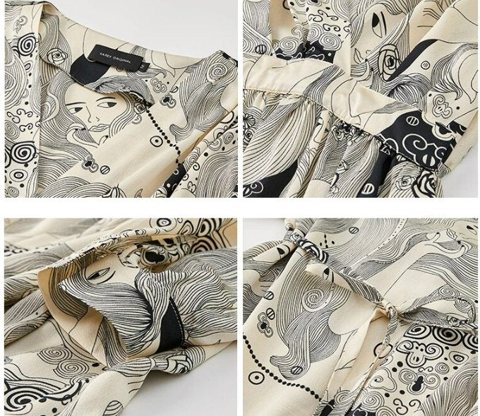 Vintage Grå Bröllopsgästklänning