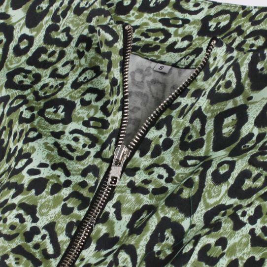 Vintage Grön Leopardklänning