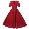 Vintage Långklänning 50-Tals Burgundy
