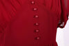 Vintage Långklänning 50-Tals Burgundy