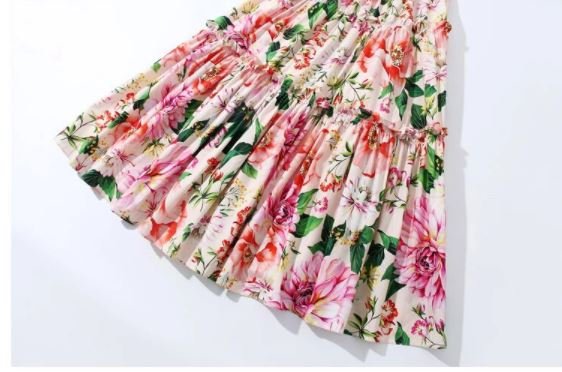 Vintage Kärlek Blommig Klänning